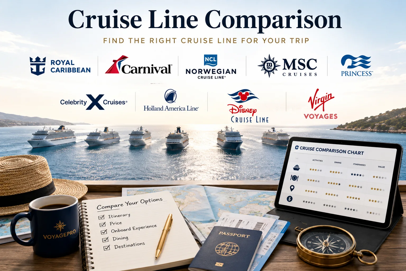 Cruise Line Comparison Chart: Which Line Fits Your Trip, Not Just Your Budget